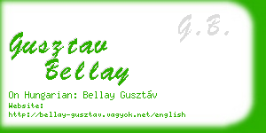 gusztav bellay business card